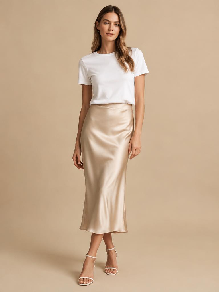 Satin Slip Skirt